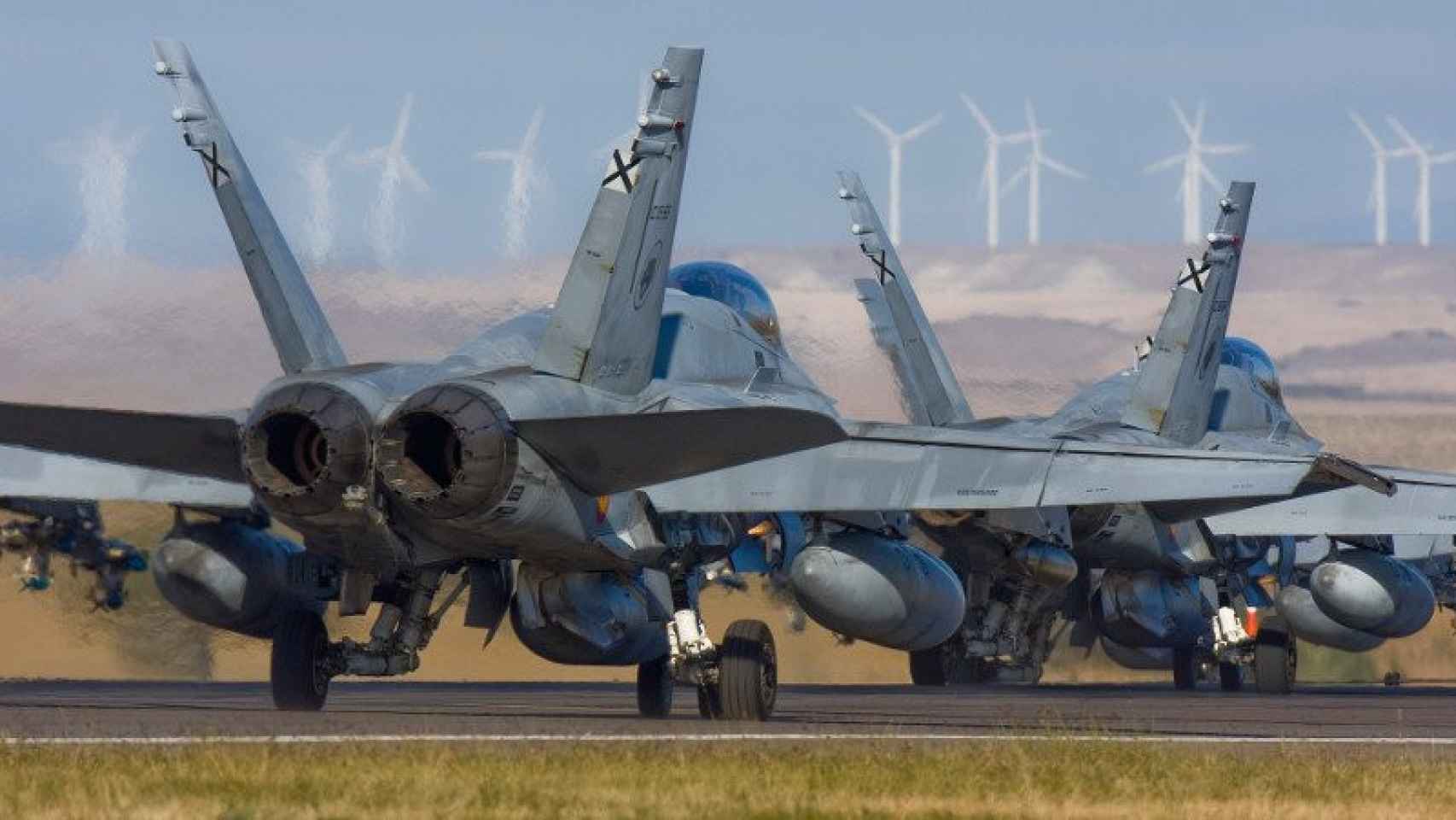 Aviones F-18 del Ejército del Aire español.