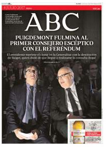 Portada del 'ABC' del martes 4 de julio