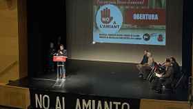 Pere Aragonès durante su intervención en la convención contra amianto organizada por la Federación de Asociaciones Vecinales de Barcelona (FAVB) y Jubilados de Macosa-Alstom Afectados por el Amianto/ EP