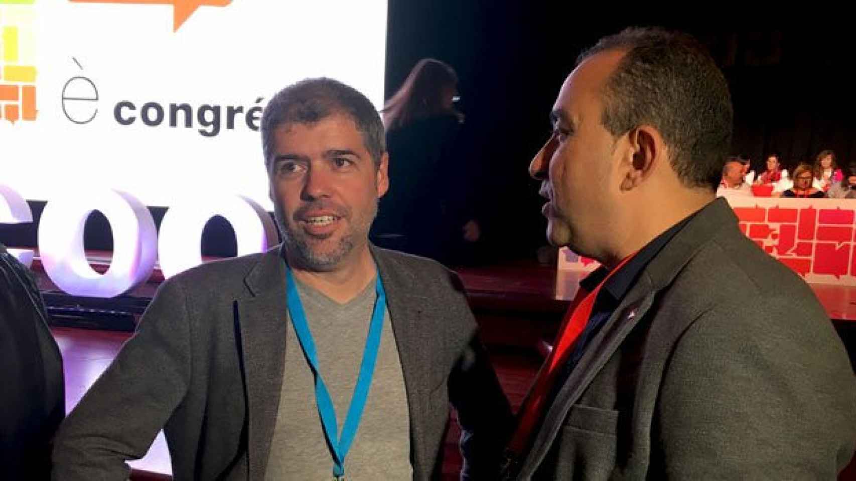 Unai Sordo (i), secretario general de CCOO, junto a su homólogo en Cataluña, Javier Pacheco, en una imagen de archivo / CG