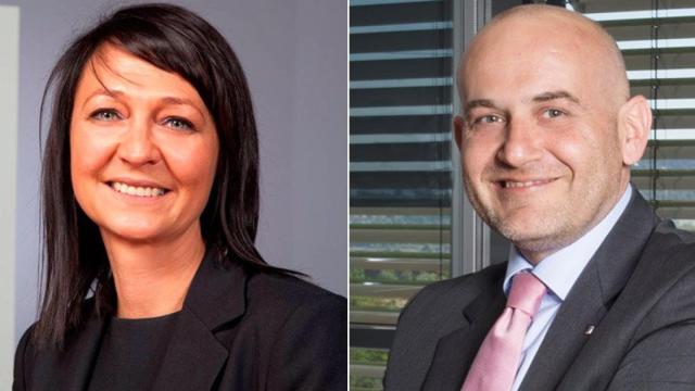 El director de comunicación de Seat, Christian Stein (derecha), y la de márketing, Susanne Franz (izquierda)