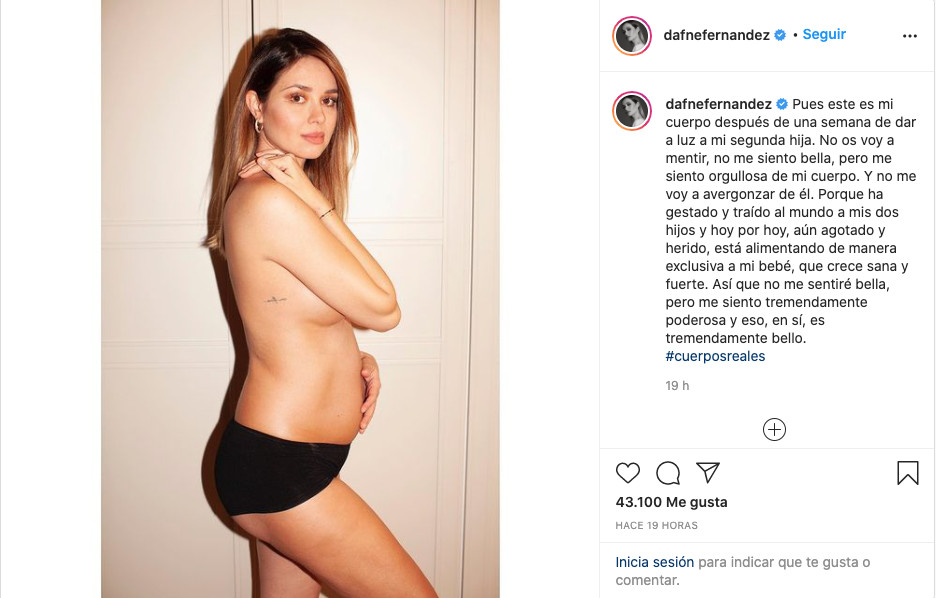 Publicación de Dafne Fernández en sus redes sociales / INSTAGRAM