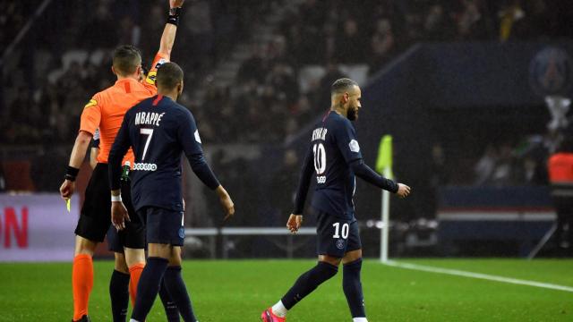 Neymar, expulsado contra el Girondins / EFE