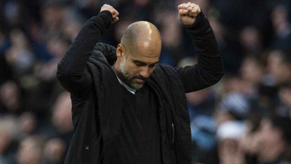 Una imagen de Pep Guardiola con el Manchester City / EFE