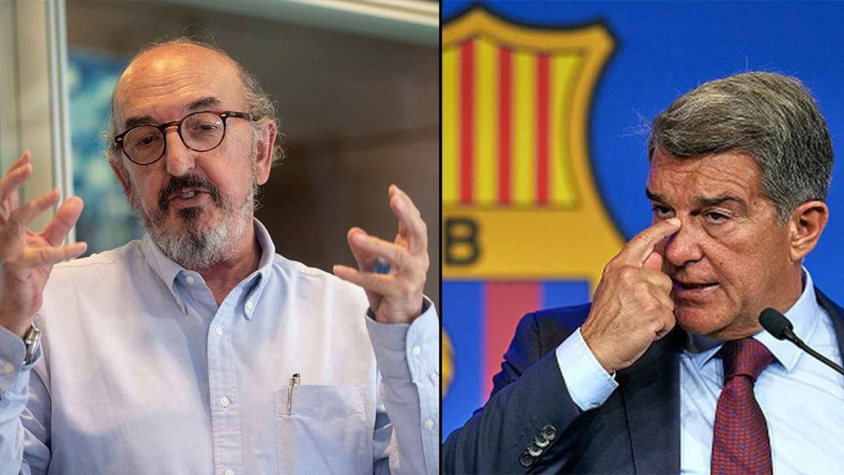 Jaume Roures y Joan Laporta en un montaje / CULEMANIA