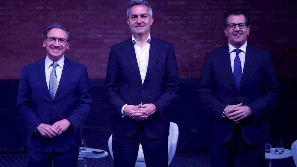 Jaume Giró, Víctor Font y Toni Freixa en un debate / EFE