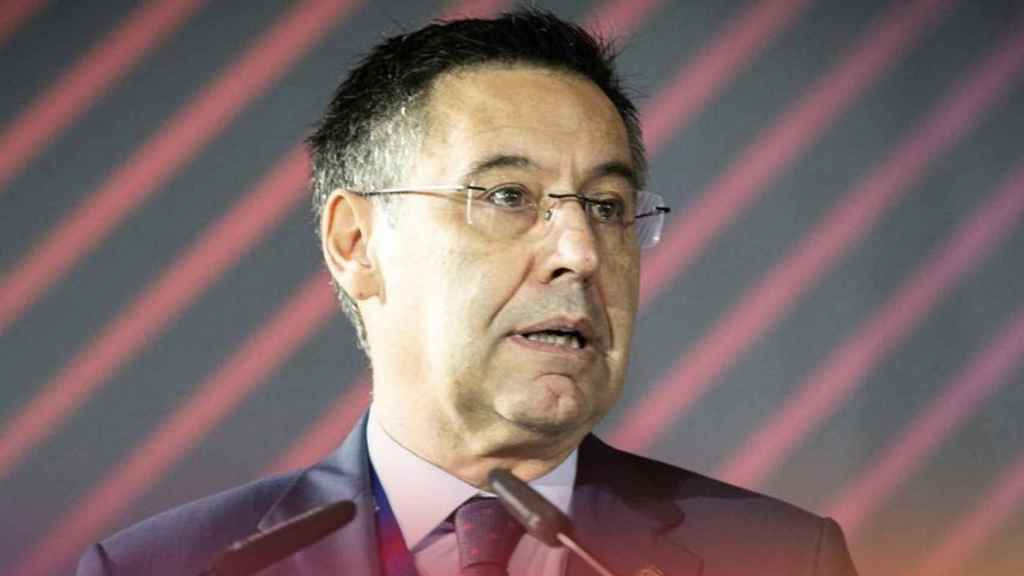 Una foto de Josep Maria Bartomeu, presidente del Barça durante la Asamblea de Compromisarios / FCB