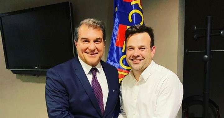 José Elías, junto a Laporta | REDES