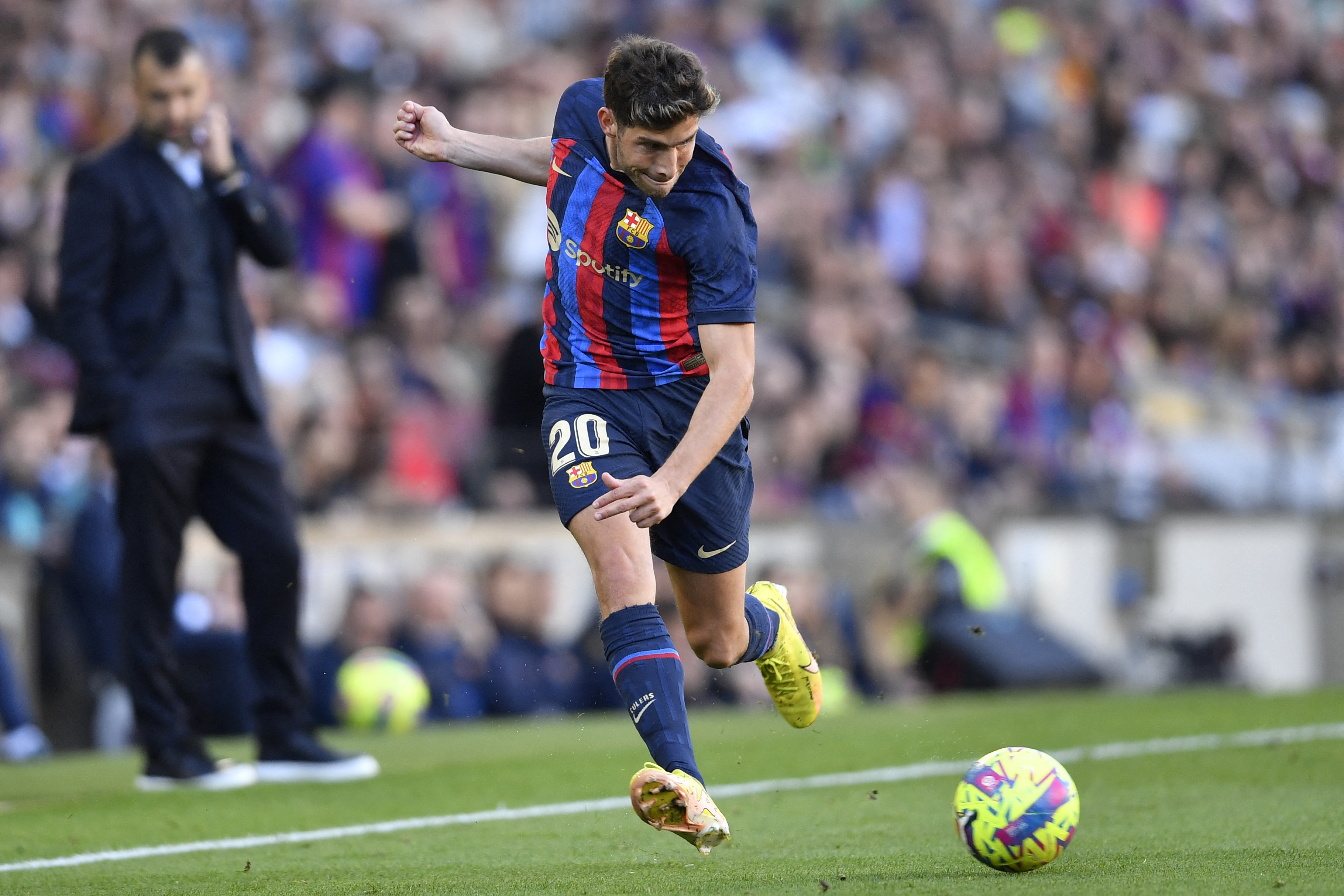 Sergi Roberto durante el Barça-Espanyol / REDES