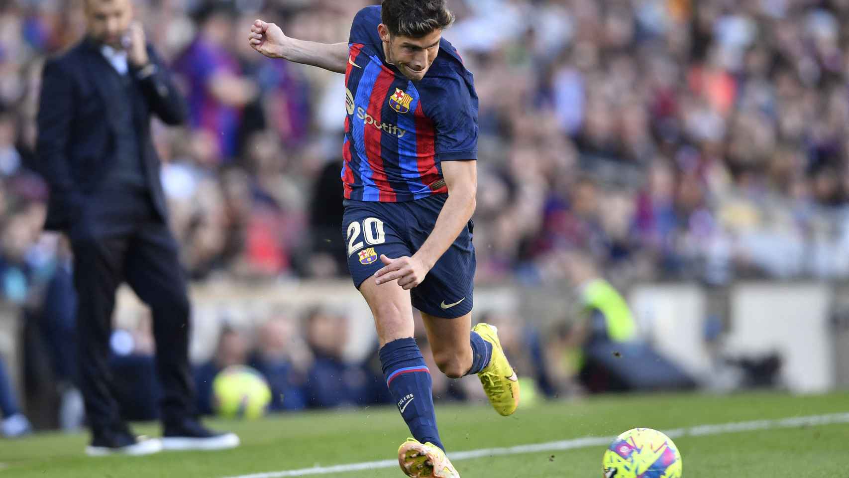 Sergi Roberto durante el Barça-Espanyol / REDES