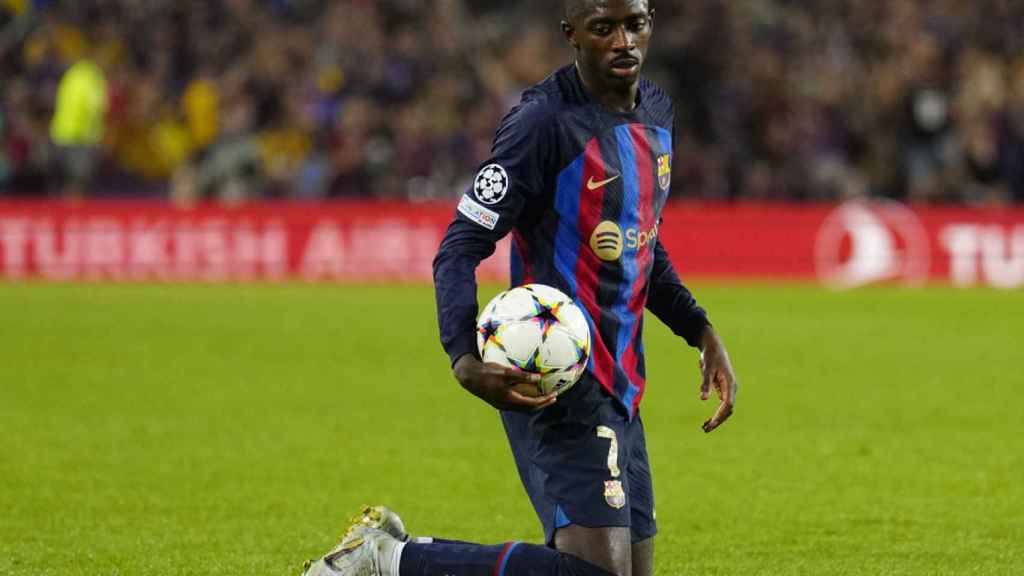 Ousmane Dembelé, durante el Barça Bayern de Champions League / EFE