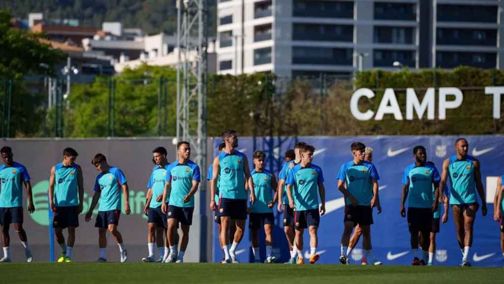 Los jugadores del Barça, en un entrenamiento en el comienzo de la pretemporada / FCB