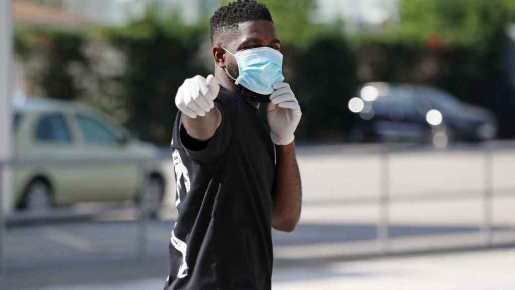 Umtiti en una imagen de archivo en la Ciutat Esportiva Joan Gamper / FC Barcelona