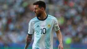 Messi, en un partido con la selección argentina | EFE