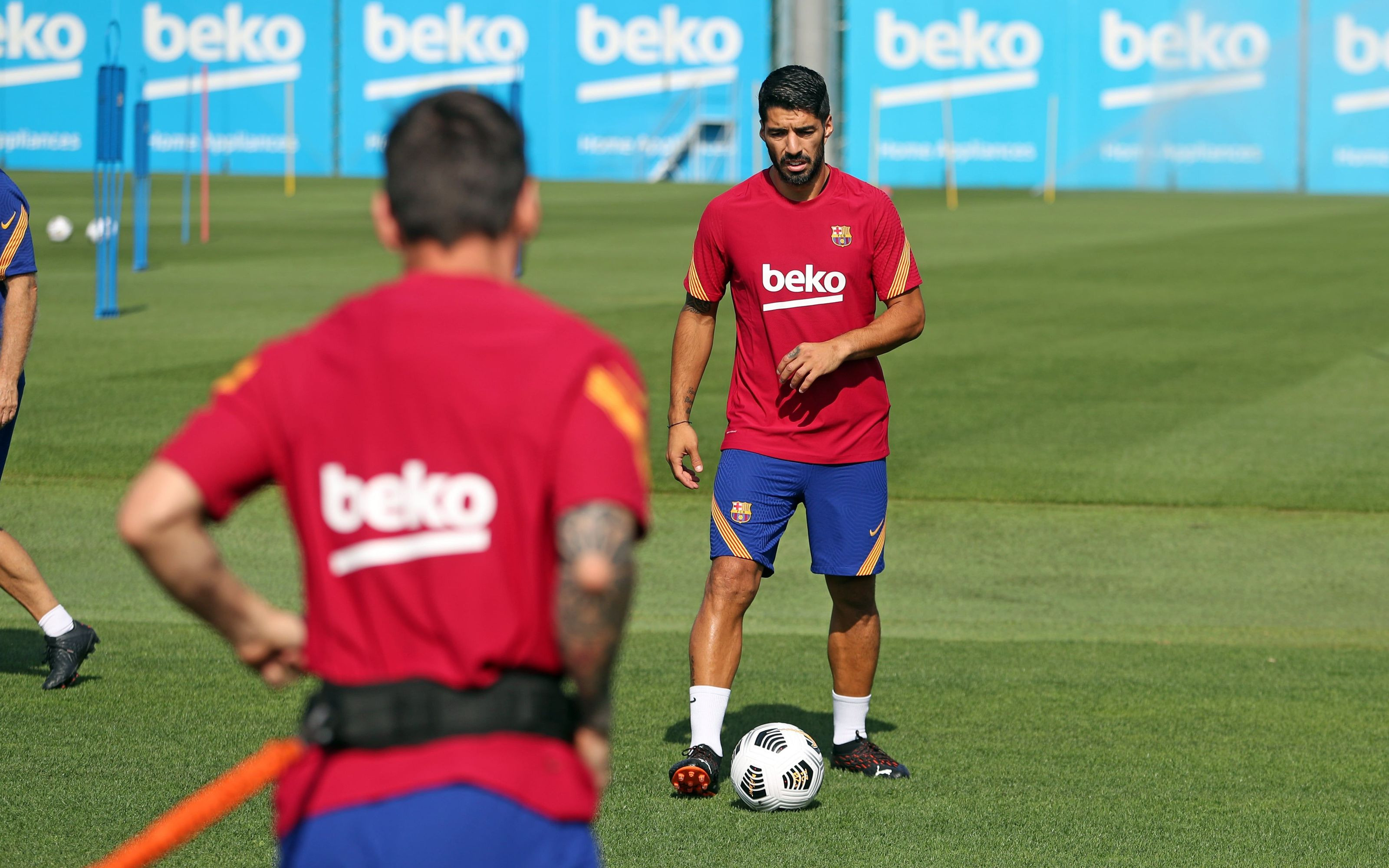 Luis Suárez entrenando con el Barça / FC Barcelona