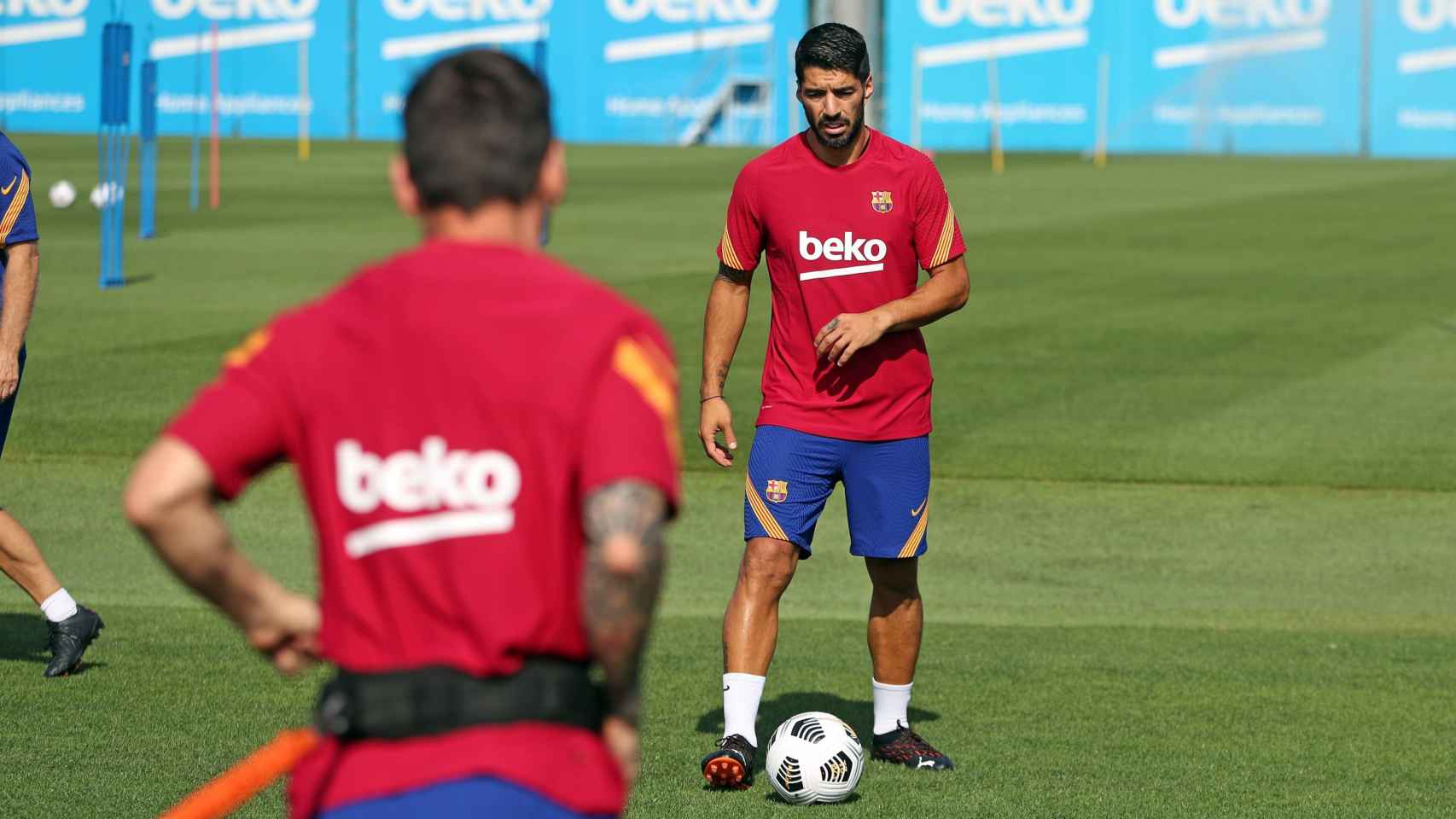 Luis Suárez entrenando con el Barça / FC Barcelona