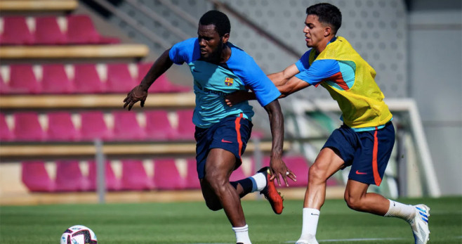 Franck Kessié, durante un entrenamiento con el FC Barcelona / FCB