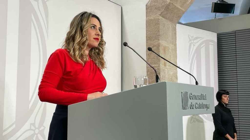 La portavoz de la Generalitat, Patrícia Plaja, en rueda de prensa tras la celebración del Consejo Ejecutivo del gobierno autonómico / EUROPA PRESS