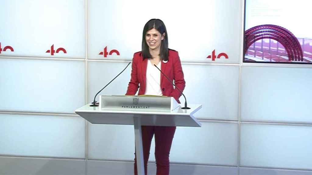 La portavoz de ERC, Marta Vilalta, en el Parlament