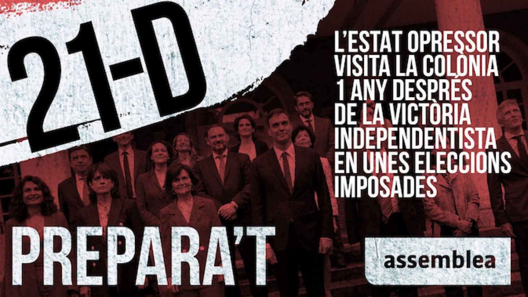 Cartel con el que la ANC pide el boicot al Consejo de Ministros / TWITTER