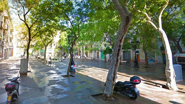 Una calle del distrito de Sants-Montjuïc