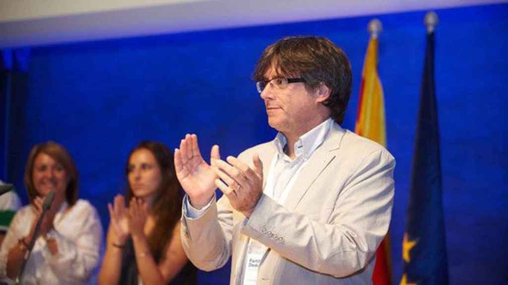 Carles Puigdemont, presidente catalán, en el consejo nacional del PDeCAT el sábado / CG