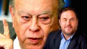 Jordi Pujol y el vicepresidente de la Generalitat, Oriol Junqueras / FOTOMONTAJE CG