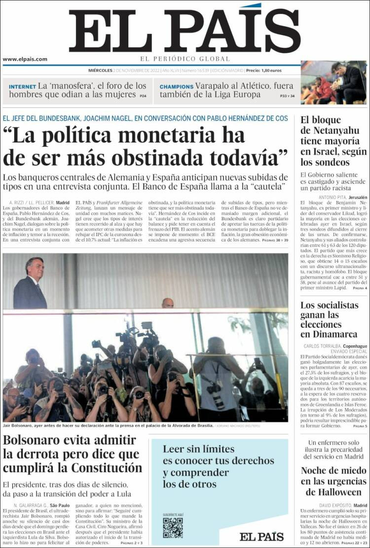 El País 2 de noviembre de 2022