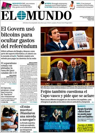 Portada de 'El Mundo' del 24 de noviembre de 2017 / CG