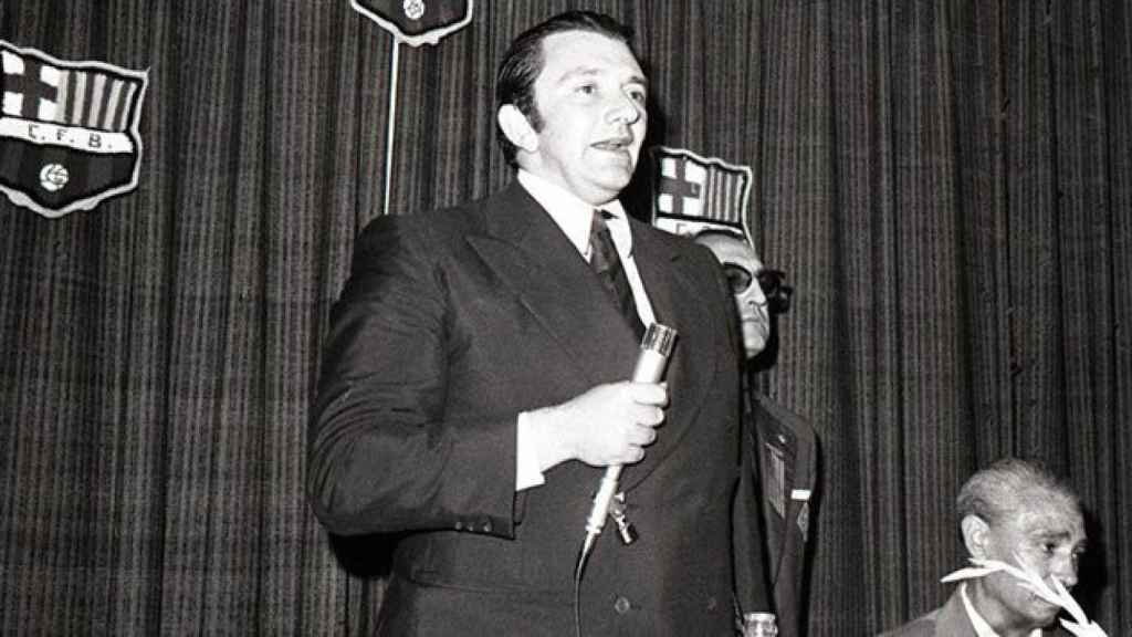 Imagen de archivo de Agustí Montal mientras era presidente del FC Barcelona / CG