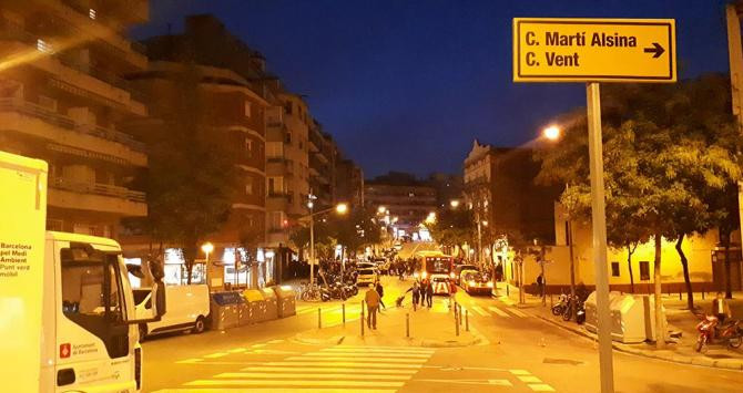 Vista de la calle donde se produjo el desalojo del Chamo / ENRIQUE MARÍN