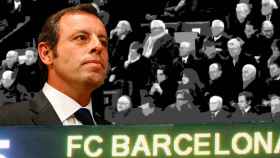 El expresidente del club Sandro Rosell / FOTOMONTAJE DE F. CASES