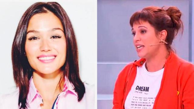 La diputada de Vox Mireia Borràs (i.) y la activista independentista Bea Talegón (d.)