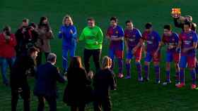 Piqué y Laporta se animan a bailar un Haka