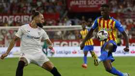 Ilaix Moriba, durante un partido del Valencia CF contra el Sevilla / EFE