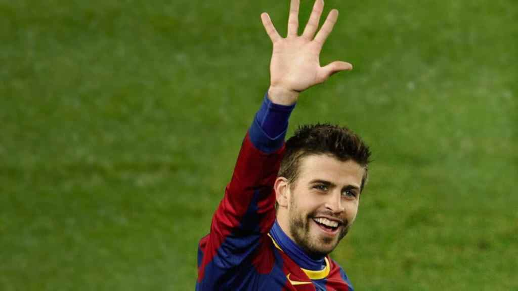 Piqué celebra el 5-0 del Barça al Real Madrid en la temporada 2010-11 / EFE