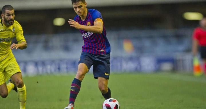 Ferran Sarsanedas en una acción con el Barça B / FCB