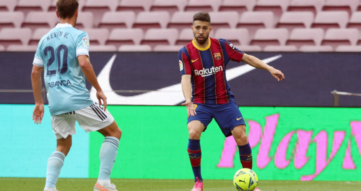 Jordi Alba en una acción contra el Celta / FC Barcelona