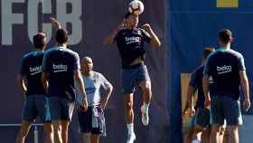 Una foto de Lenglet durante un entrenamiento del Barça / EFE