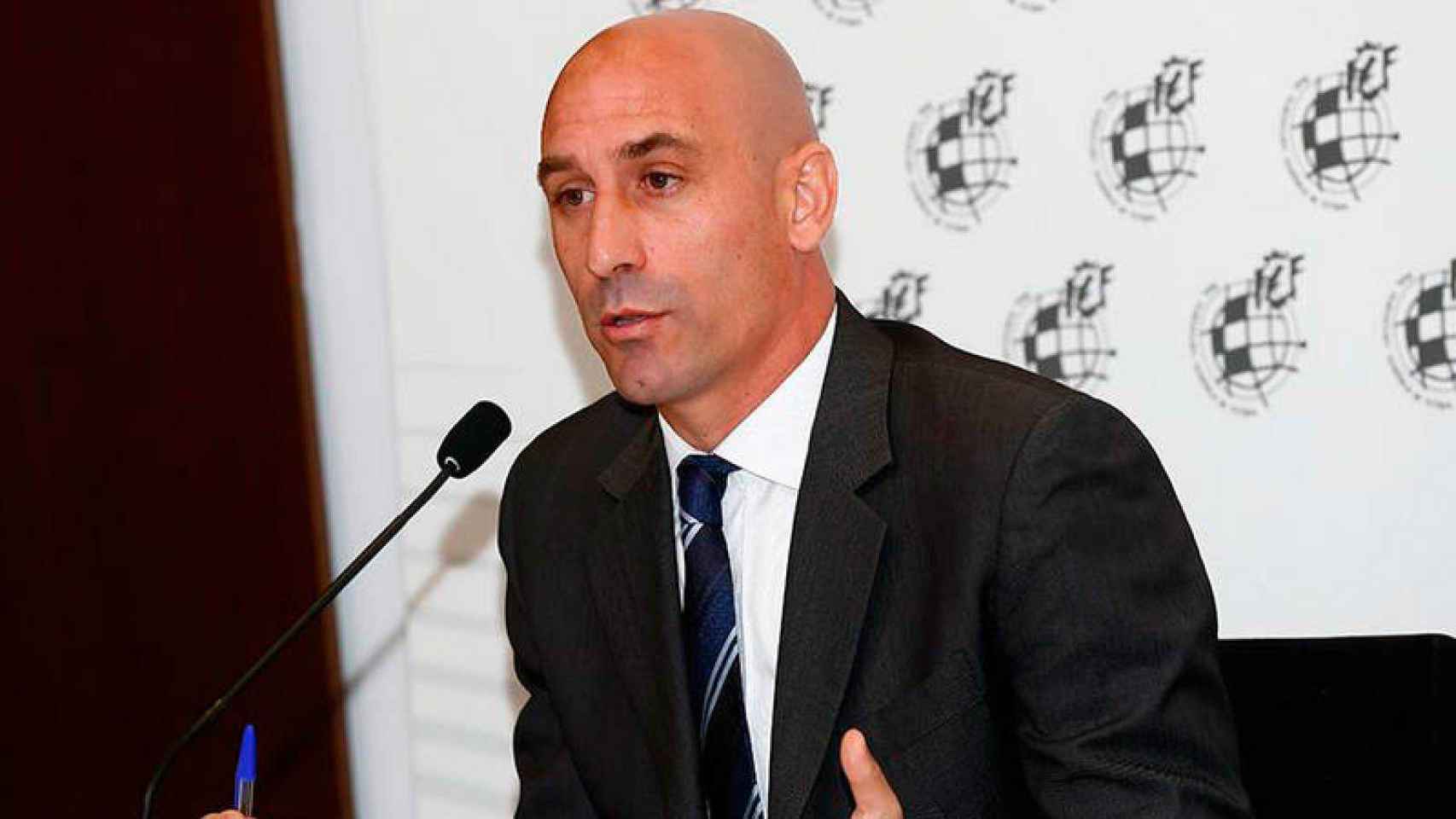 Luis Rubiales en un acto público de la RFEF / EFE