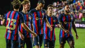 Collado, Frenkie de Jong, Busquets, Gavi y Memphis Depay, contra el Inter Miami / FCB