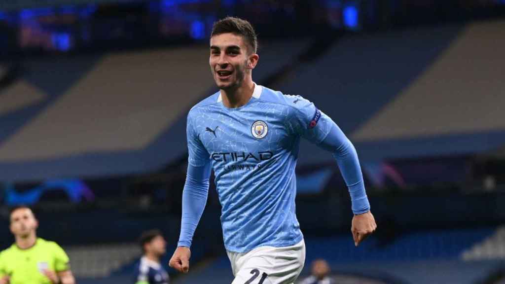 Ferrán Torres, celebrando un gol con el Manchester City | EFE