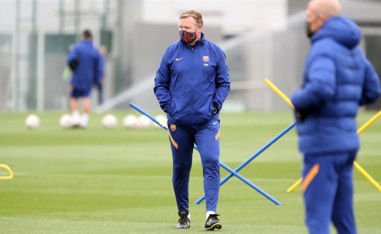 Ronald Koeman en un entrenamiento del Barça / FC Barcelona