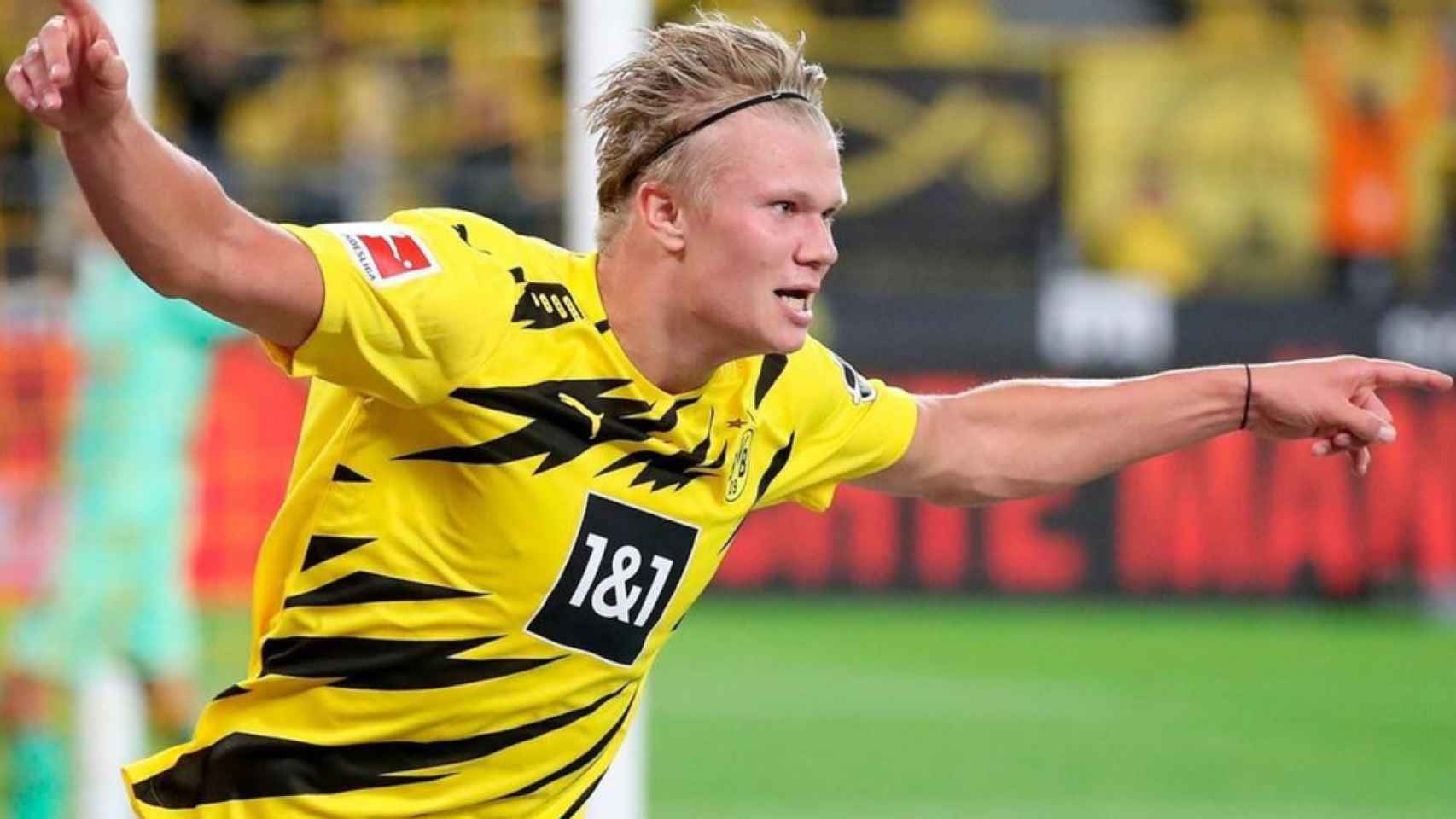 Erling Haaland celebra un gol del Borussia Dortmund / EFE