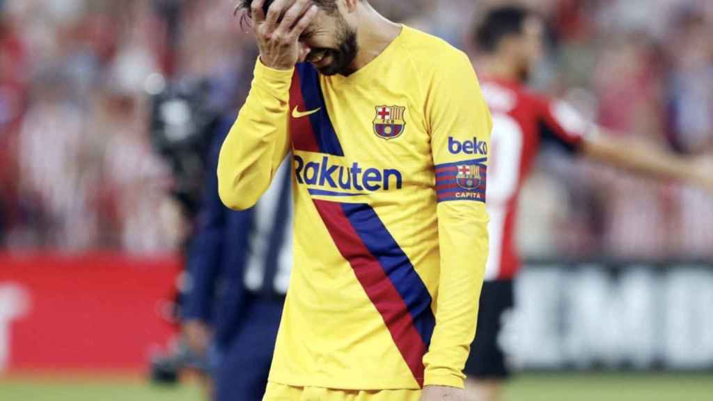 Una foto de Gerard Pique tras la derrota en San Mamés / FCB