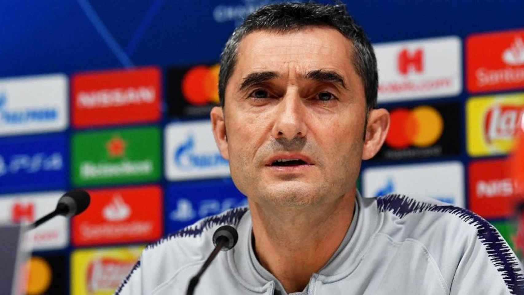 Imagen de Ernesto Valverde en rueda de prensa / EFE