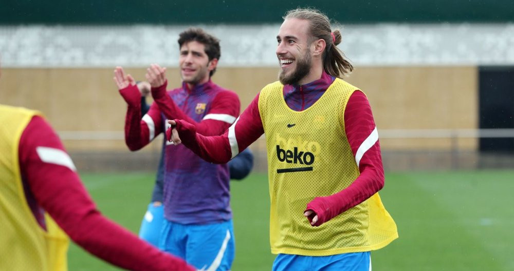 Óscar Mingueza y Sergi Roberto / FCB