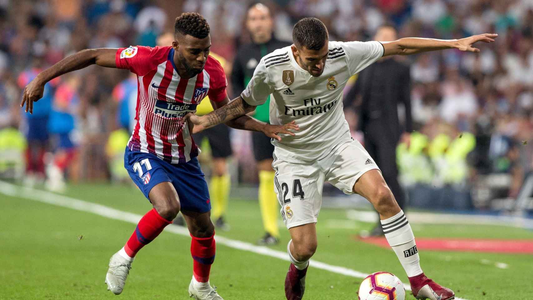 Una foto de Dani Ceballos durante el derbi madrileño / EFE