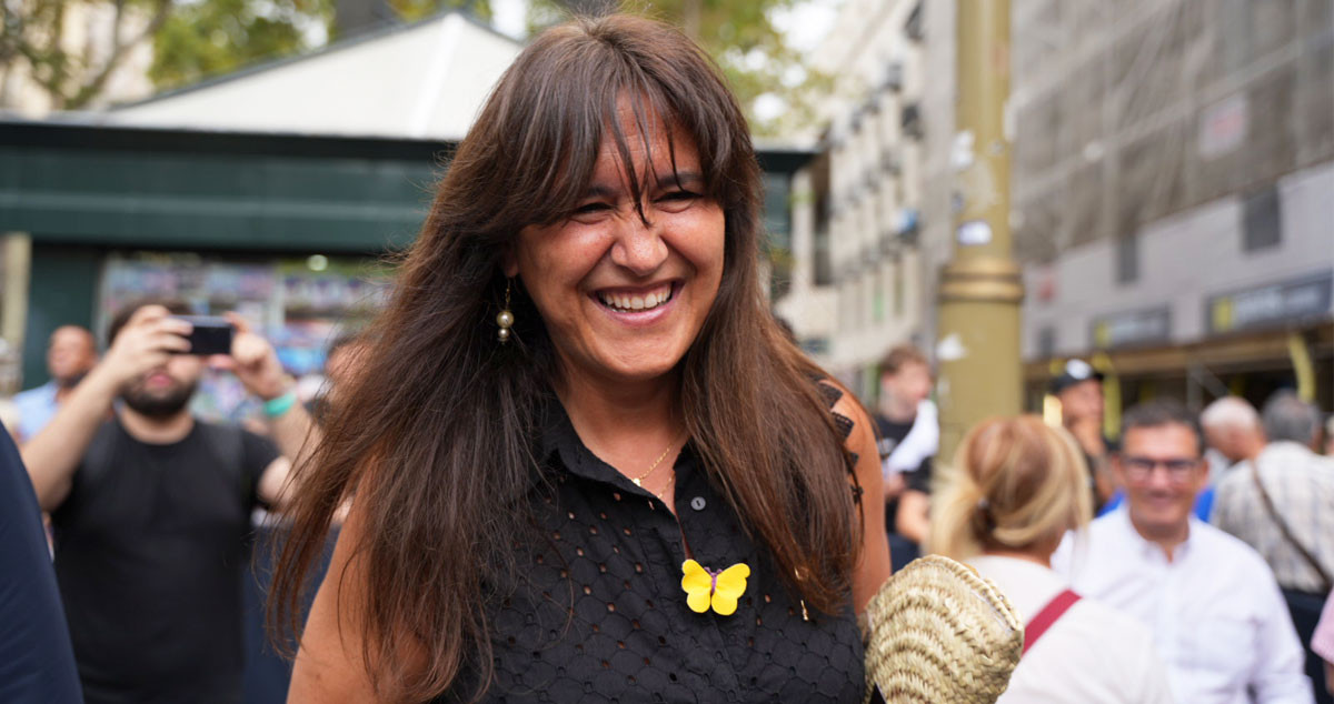 Laura Borràs, expresidenta del Parlament, en el acto del 17A / Luis Miguel Añon