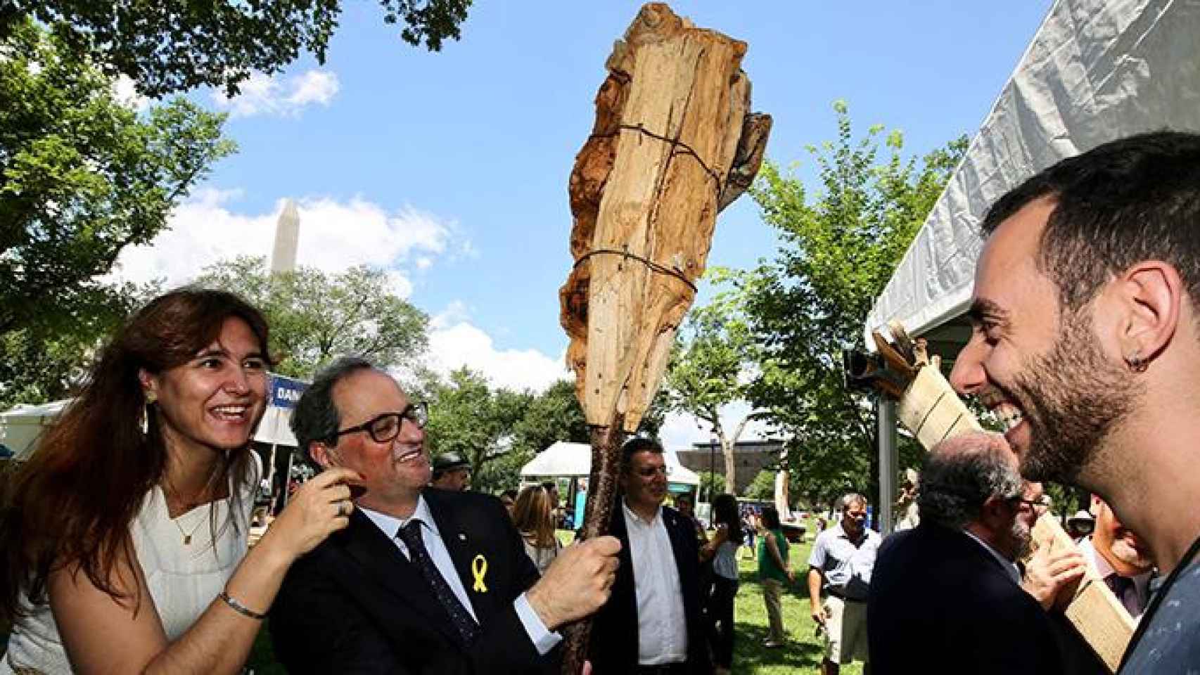 Quim Torra junto a la consellera de Cultura, Laura Borràs, en el festival Smithsonian / CEDIDA - GENERALITAT DE CATALUNYA